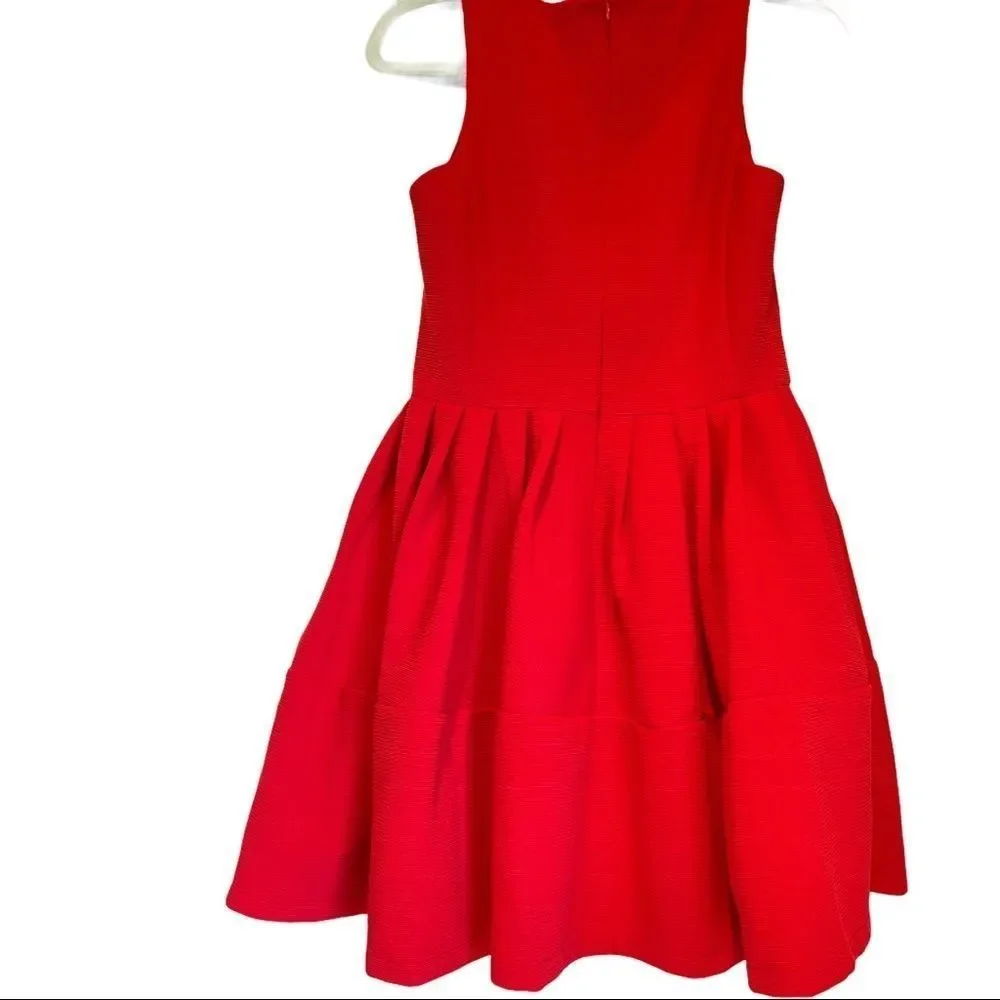 NWT Kling Brand Red Dress skater style Flattering fit womens dress size XS 0-2 - Picture 10 of 14